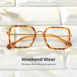 Shane Square Amber Glasses0