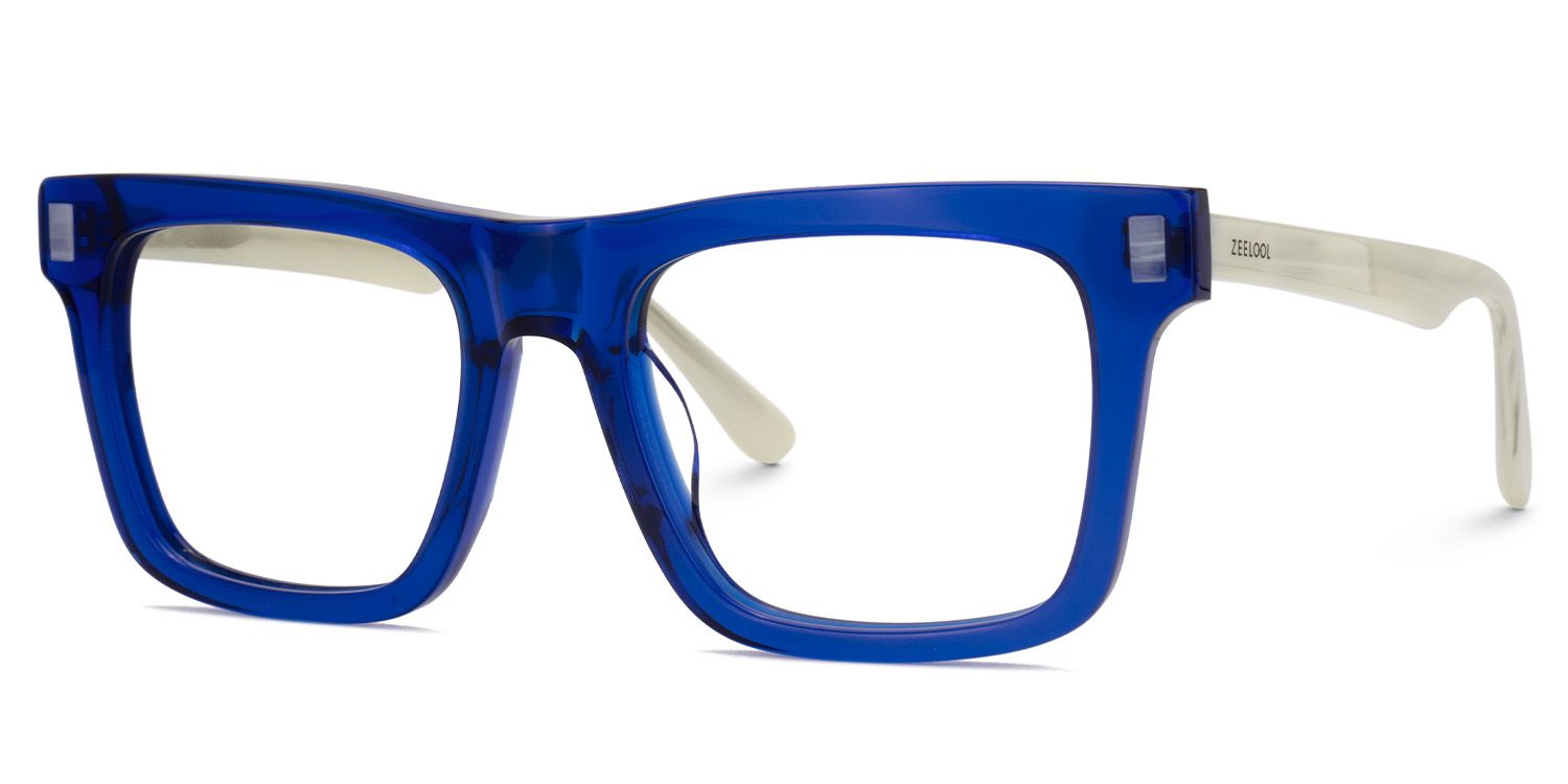 Square Blue Glasses For Men | ZEELOOL Canada4