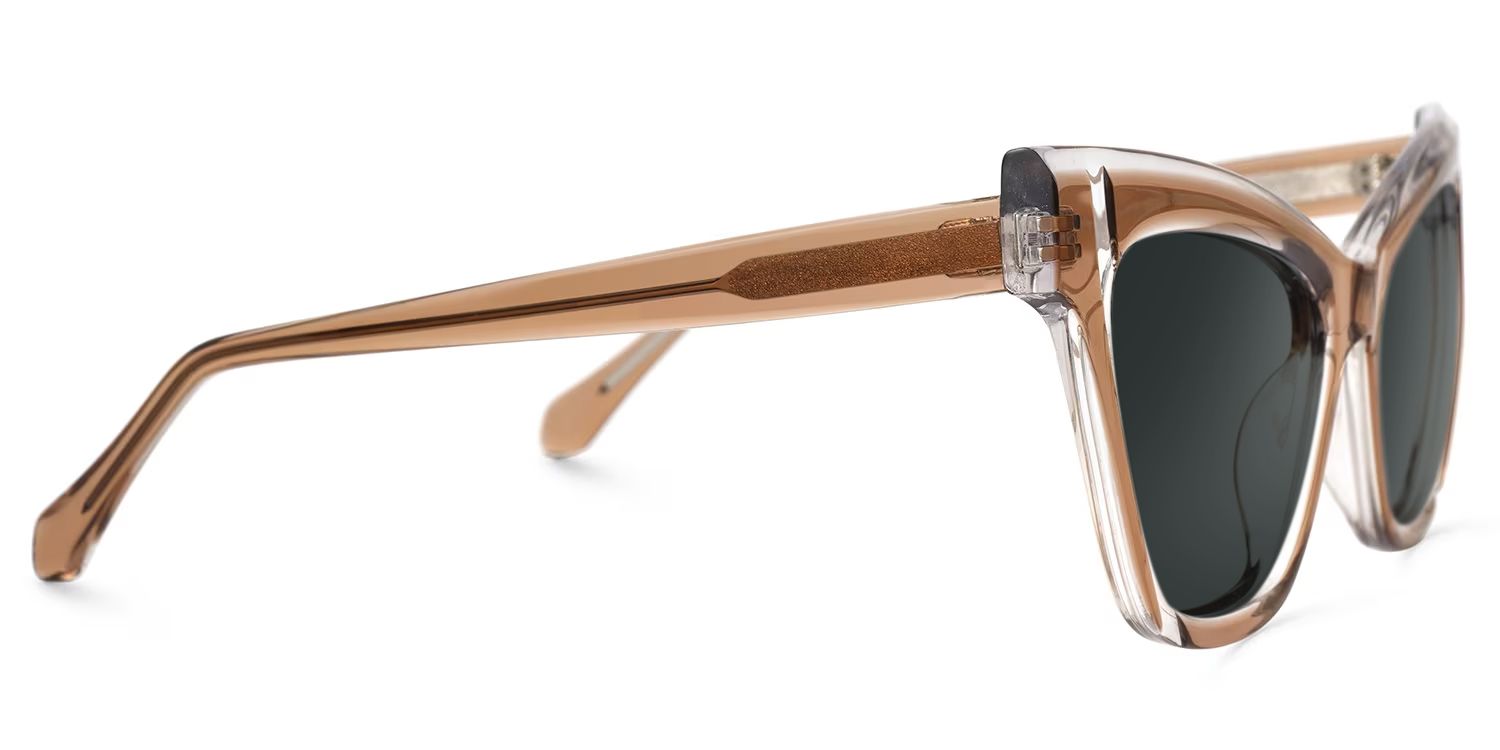 Saucie Light Brown Cat eye Frame Sunglasses | ZEELOOL Canada2
