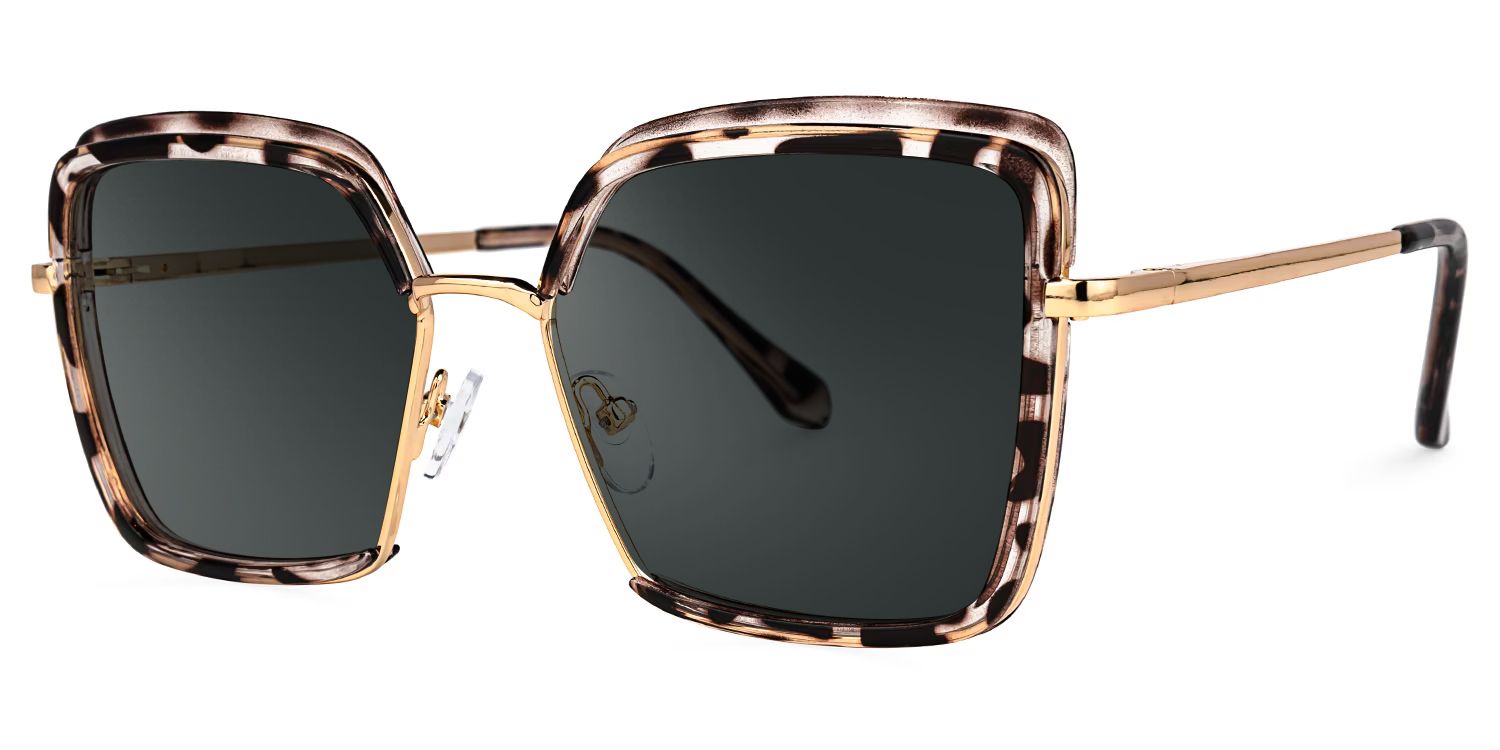 Cordaro Square Clear Tortoise Shell Sunglasses with Nose Pads1