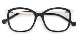 Nico Square Black White Glasses2