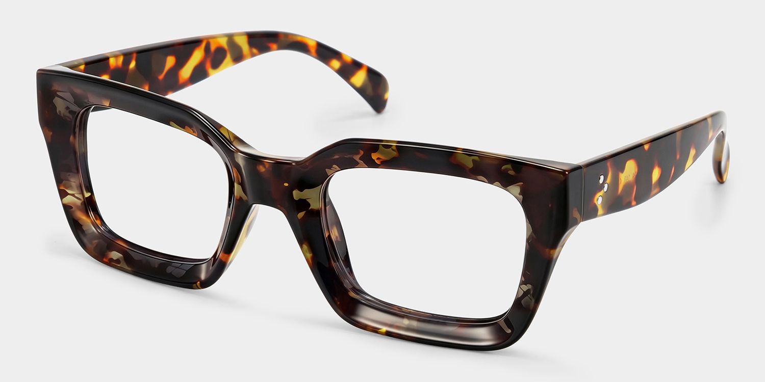 Nevaeh Square Tortoise Eyeglasses For Women and Men | ZEELOOL3