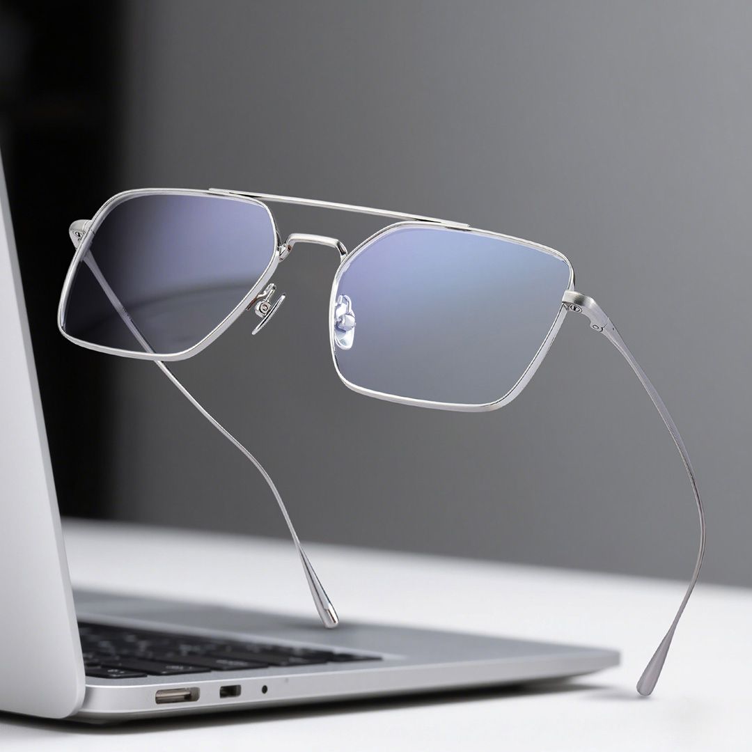 Jensen Eyeglasses in Aviator Sliver Frame | ZEELOOL Canada1