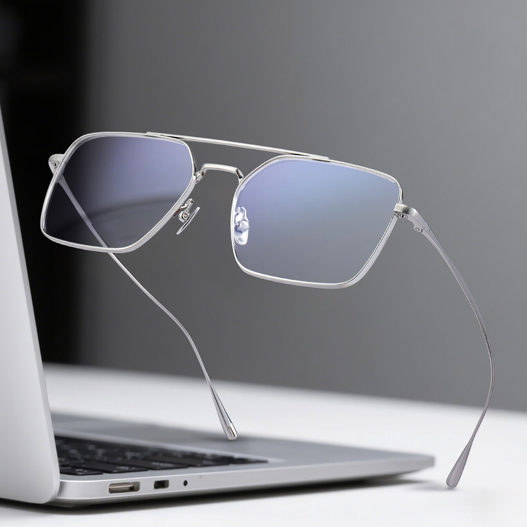 Jensen Eyeglasses in Aviator Sliver Frame | ZEELOOL Canada1