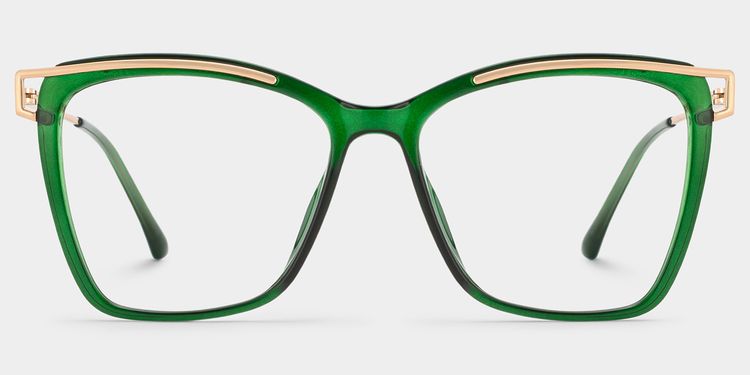 Krystle Square Green Glasses