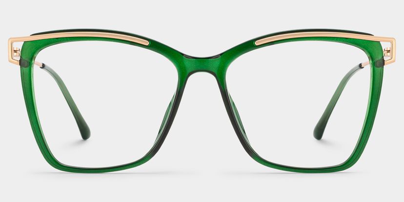 Krystle Square Green Glasses
