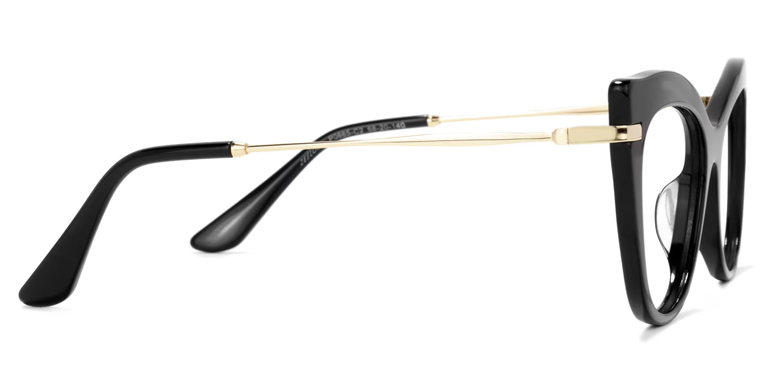 Indira Cat Eye Black Glasses | ZEELOOL Canada3