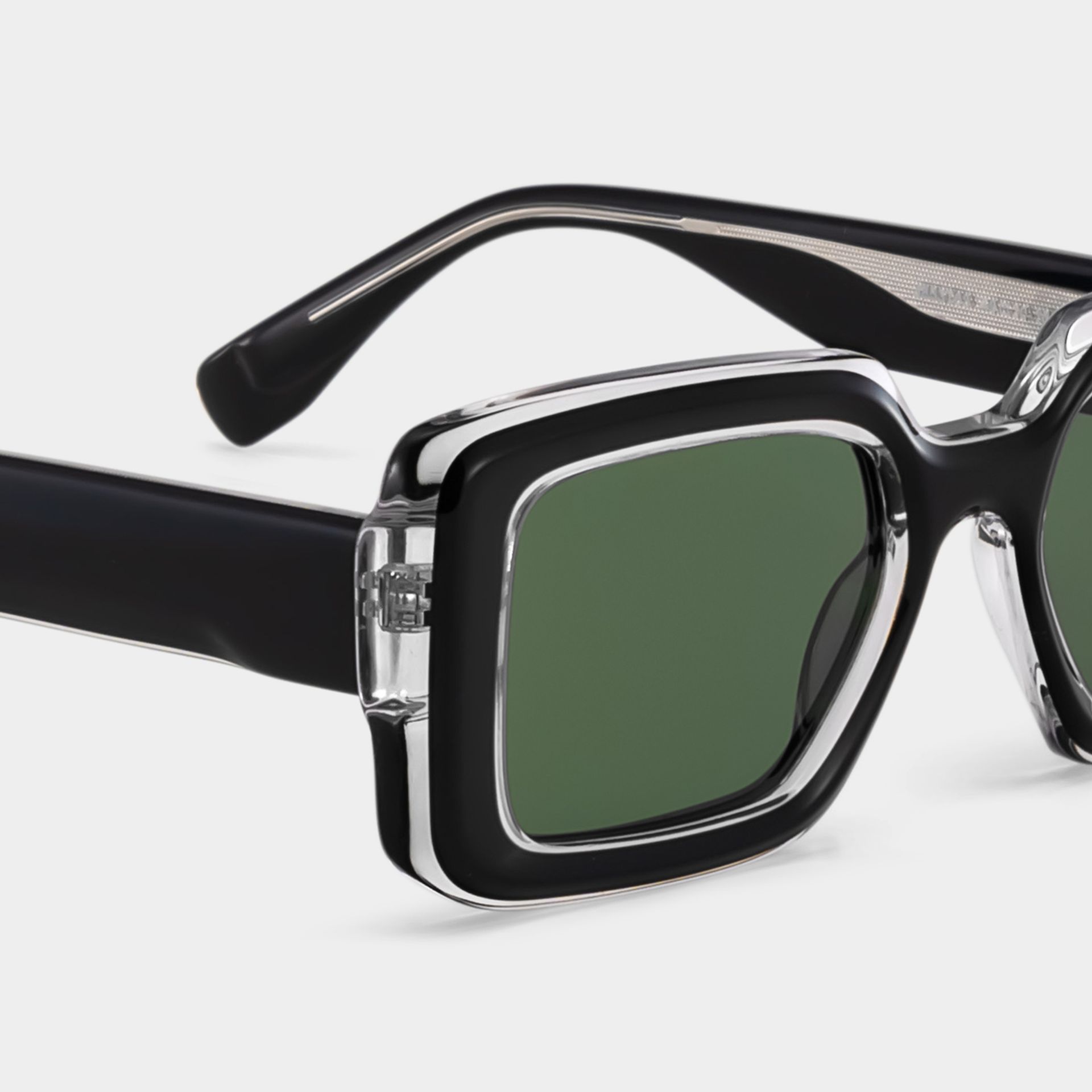 Eira Rectangle Black Polarized Sunglasses4