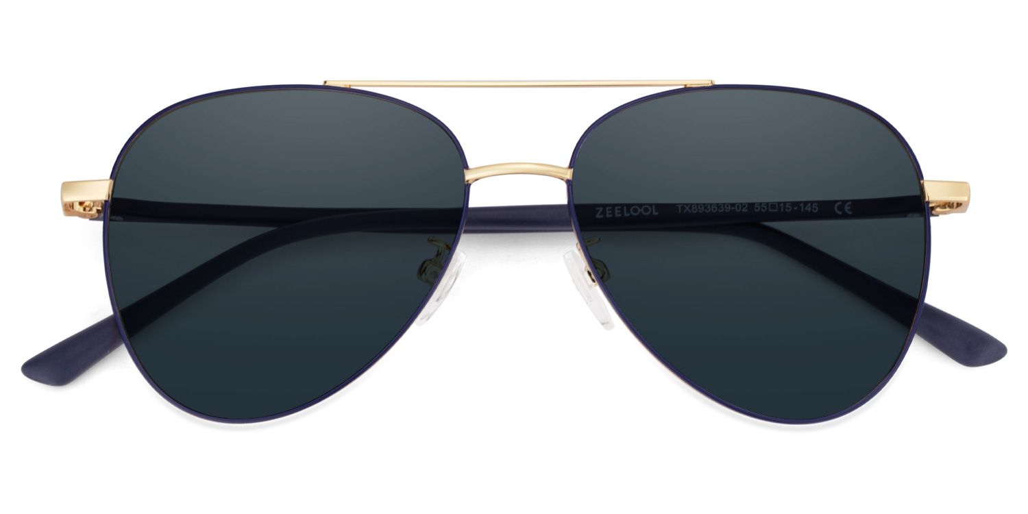 Paige Aviator Black-Gold Sunglasses | ZEELOOL Canada1