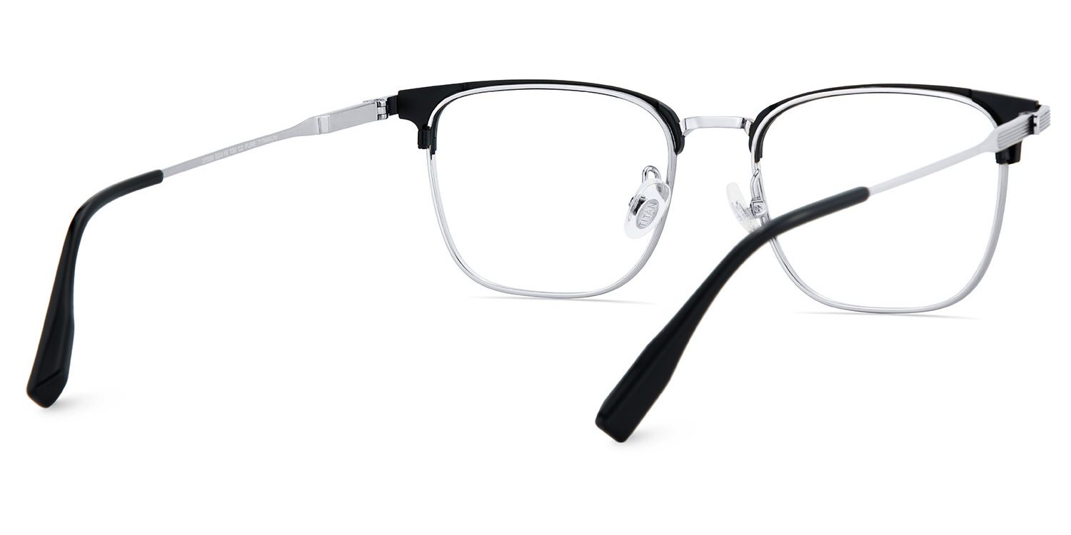 Men's Titanium Eyeglass Frames with Browline Shape5