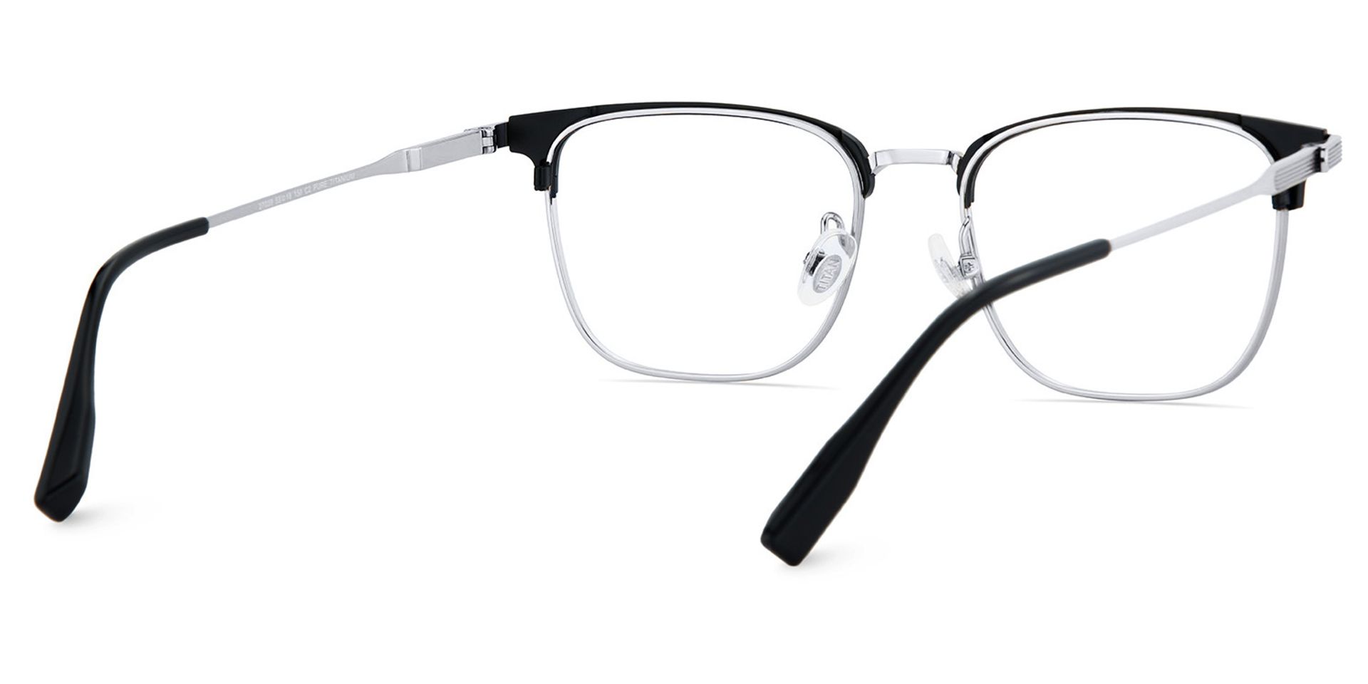 Men's Titanium Eyeglass Frames with Browline Shape5