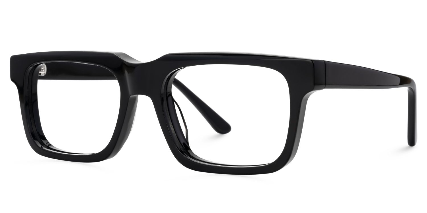 Larsen Black Rectangle Glasses Frames For Men | ZEELOOL Canada2