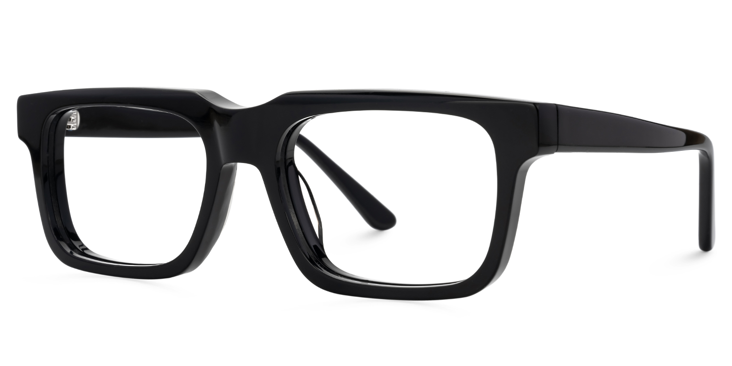 Larsen Black Rectangle Glasses Frames For Men | ZEELOOL Canada2