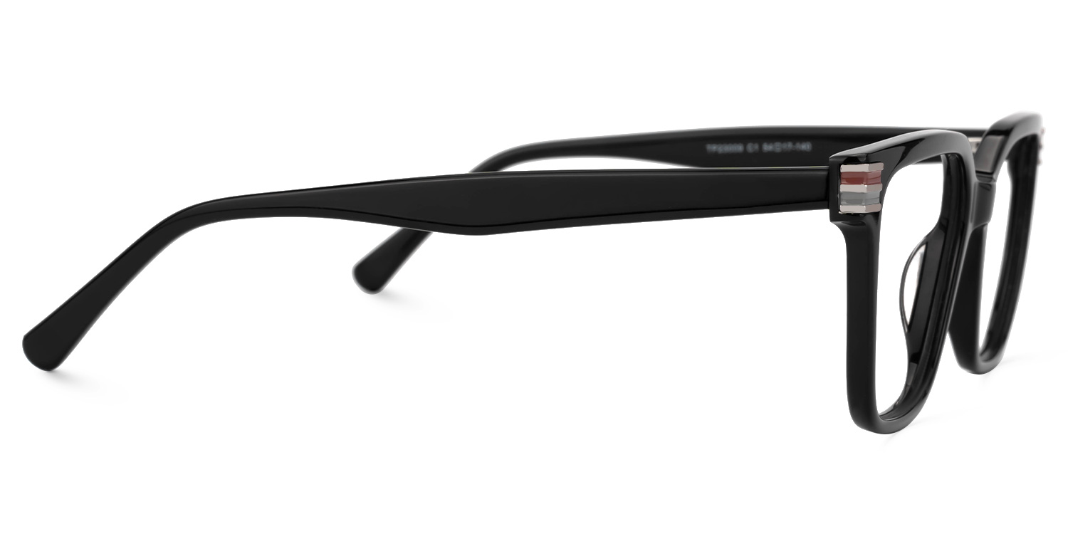 Rectangle Rucke Black Color Frame Glasses | Zeelool2