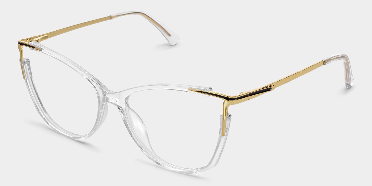 Cat eye Yomary Clear Frame Glasses | ZEELOOL Canada2