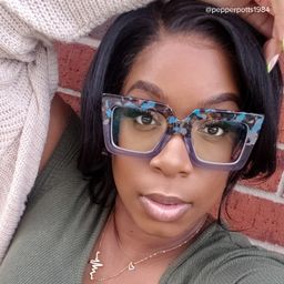 Brandon Blue Square Glasses5