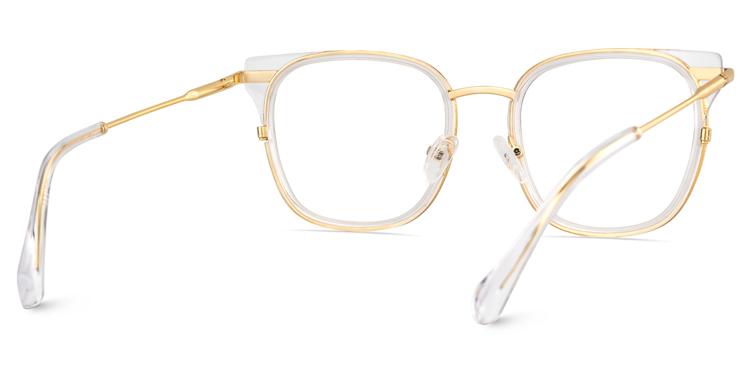 Cameron Eyeglasses in Square Crystal-gold Frame | ZEELOOL Canada5