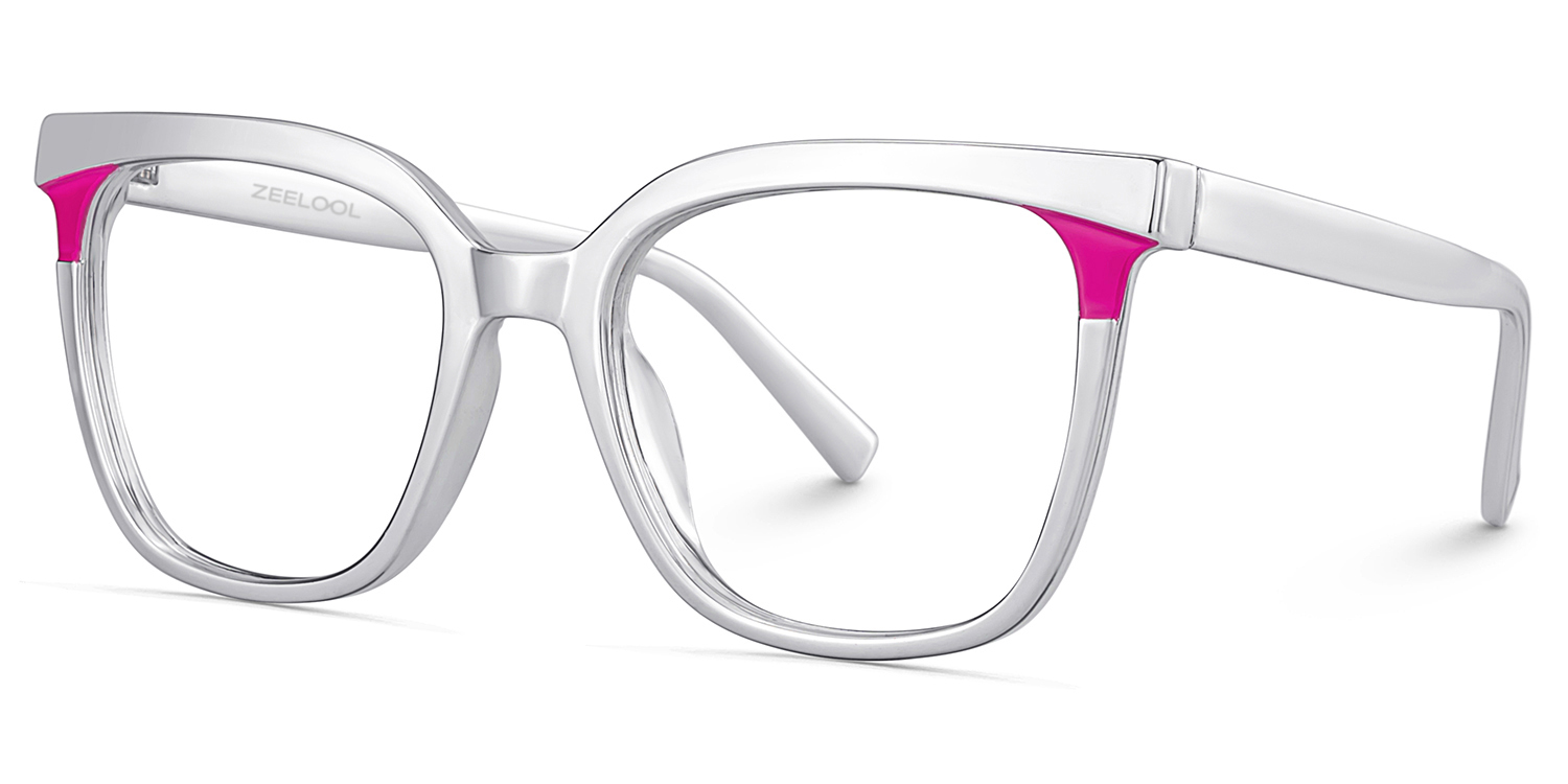 Dazzler Square Silver Pink Glasses3