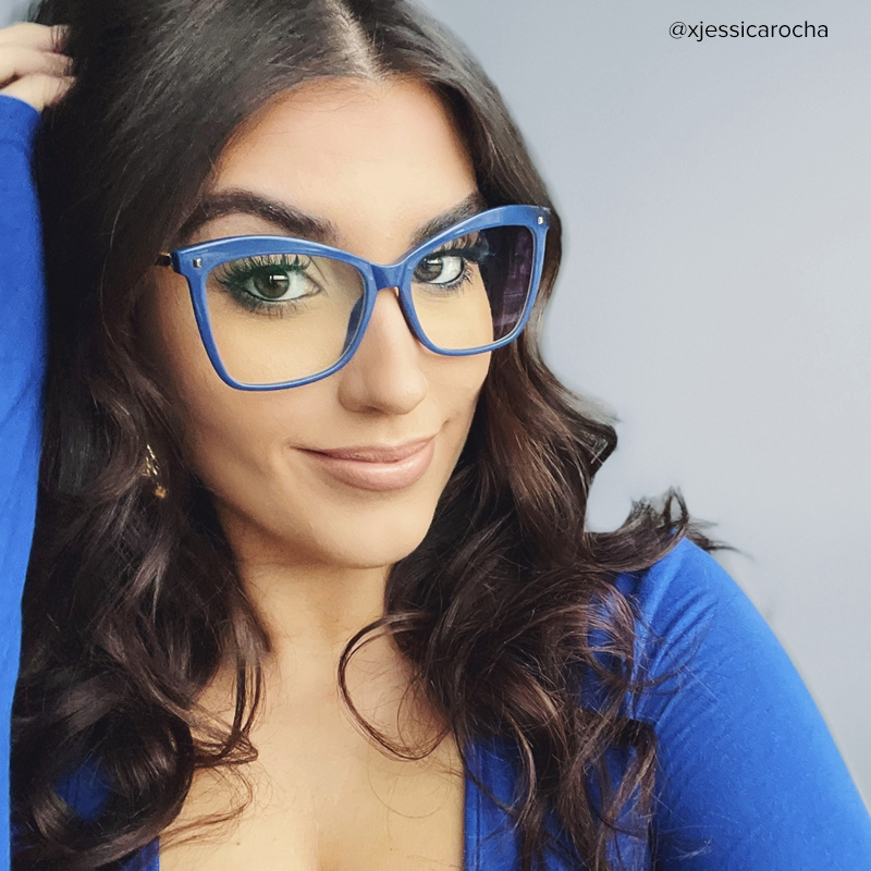 Isaebella Butterfly Blue Frame Glasses | ZEELOOL Canada6