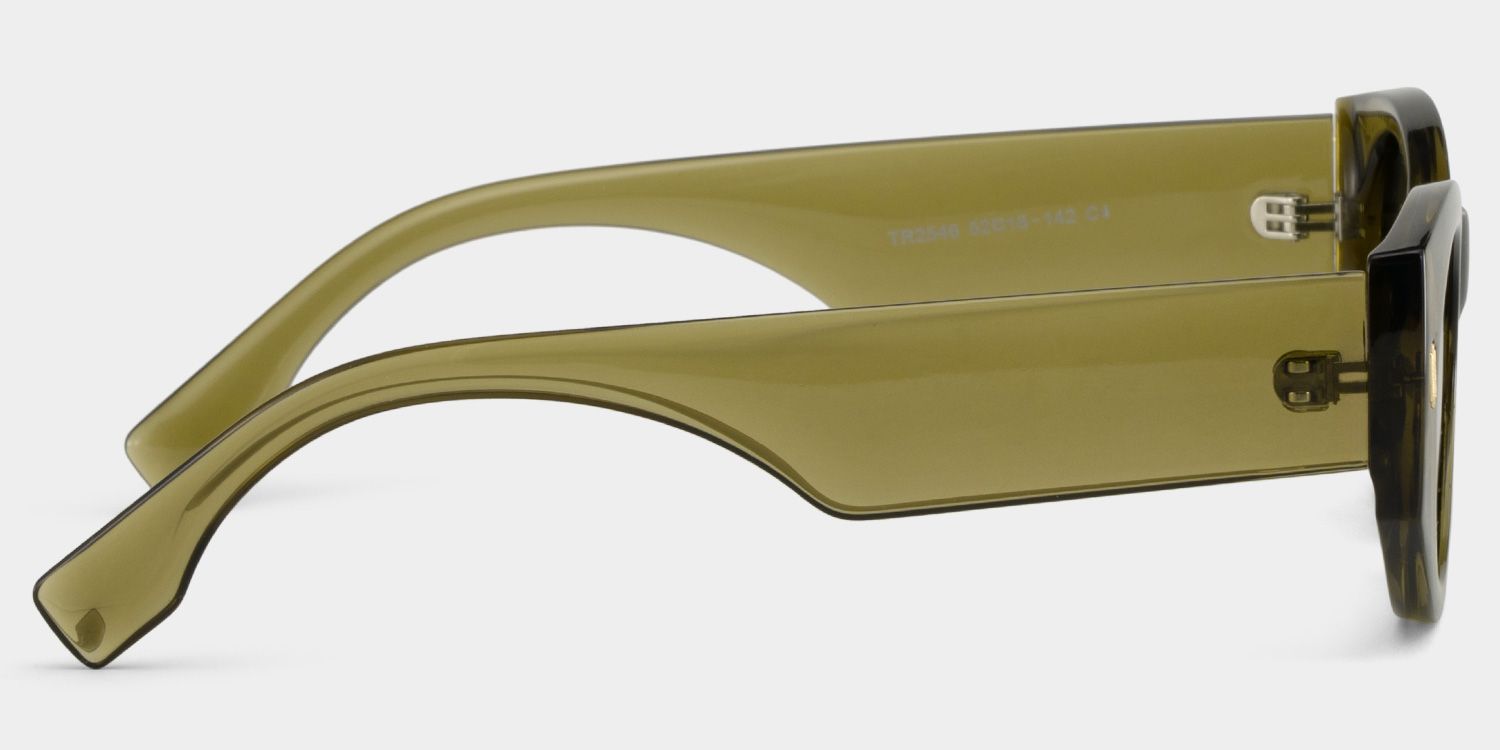 Reina green Frame Polarized Sunglasses with geometric Style Online | ZEELOOL Canada3