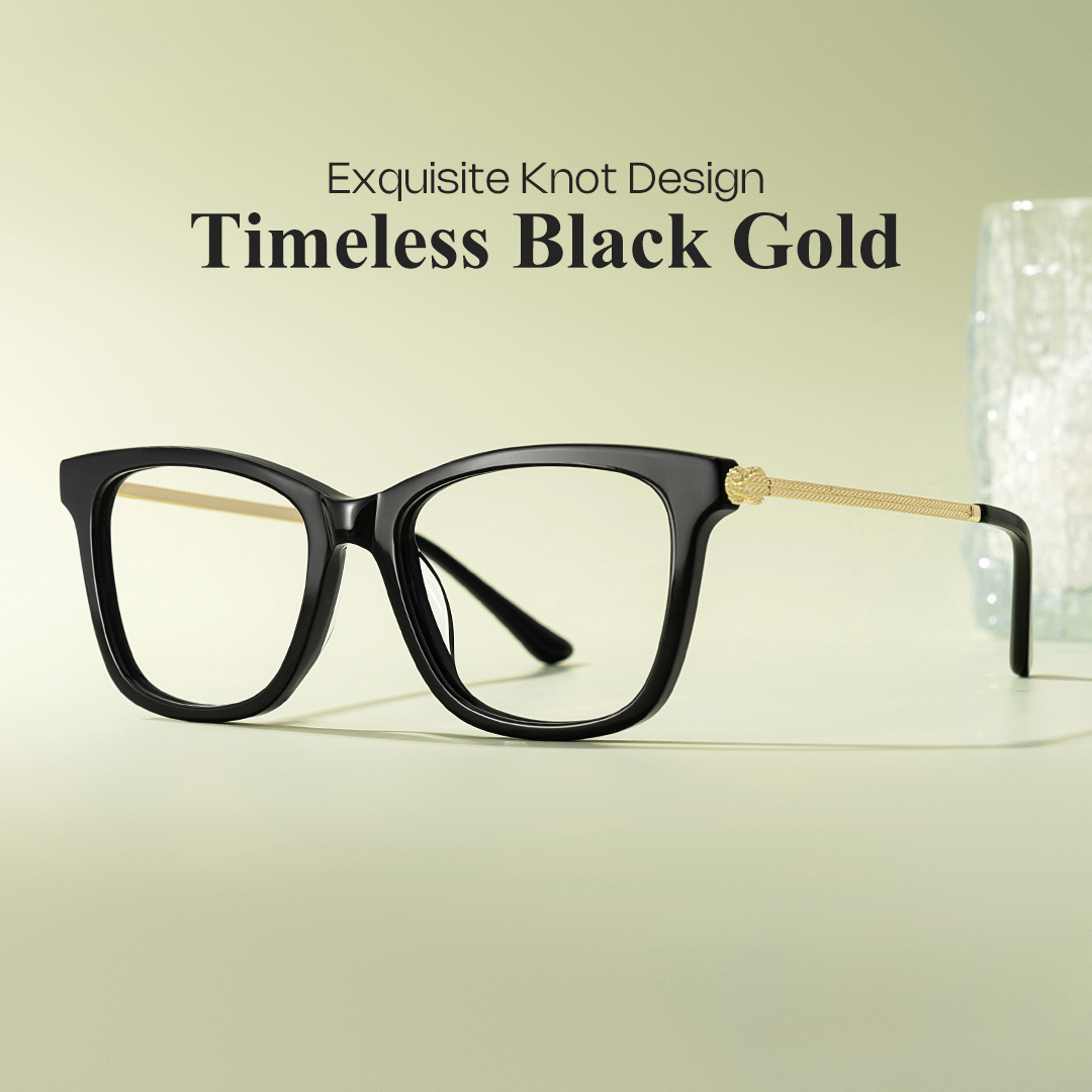 ZEELOOL Vibert Rectangle Black Glasses