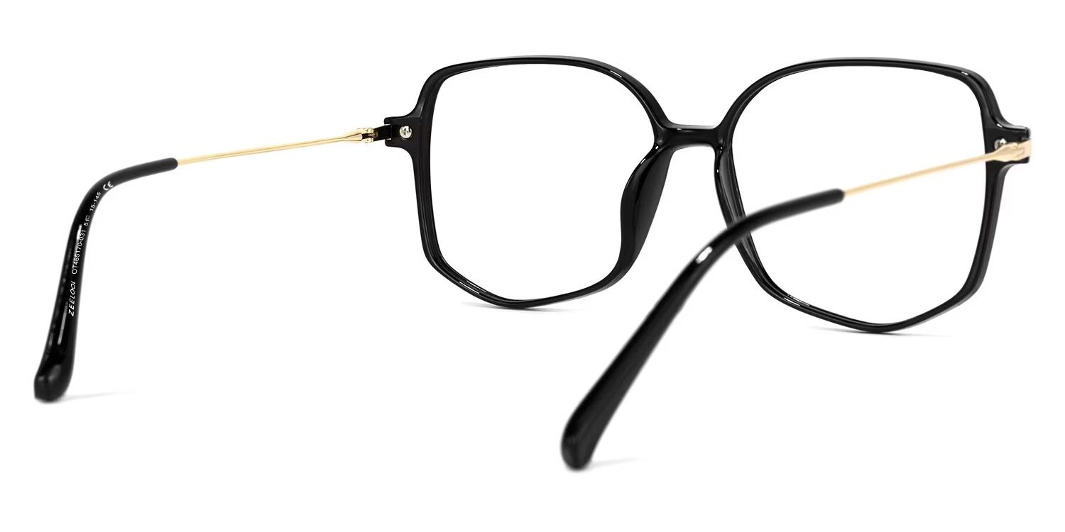 Payton Geometric Black Frame Glasses | ZEELOOL Canada4