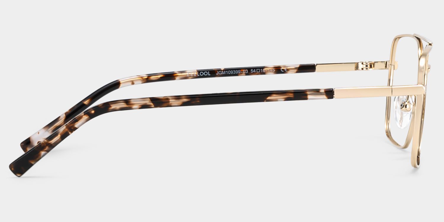 Iris Light Gold Frame Glasses with Aviator Frame Online | ZEELOOL Canada5