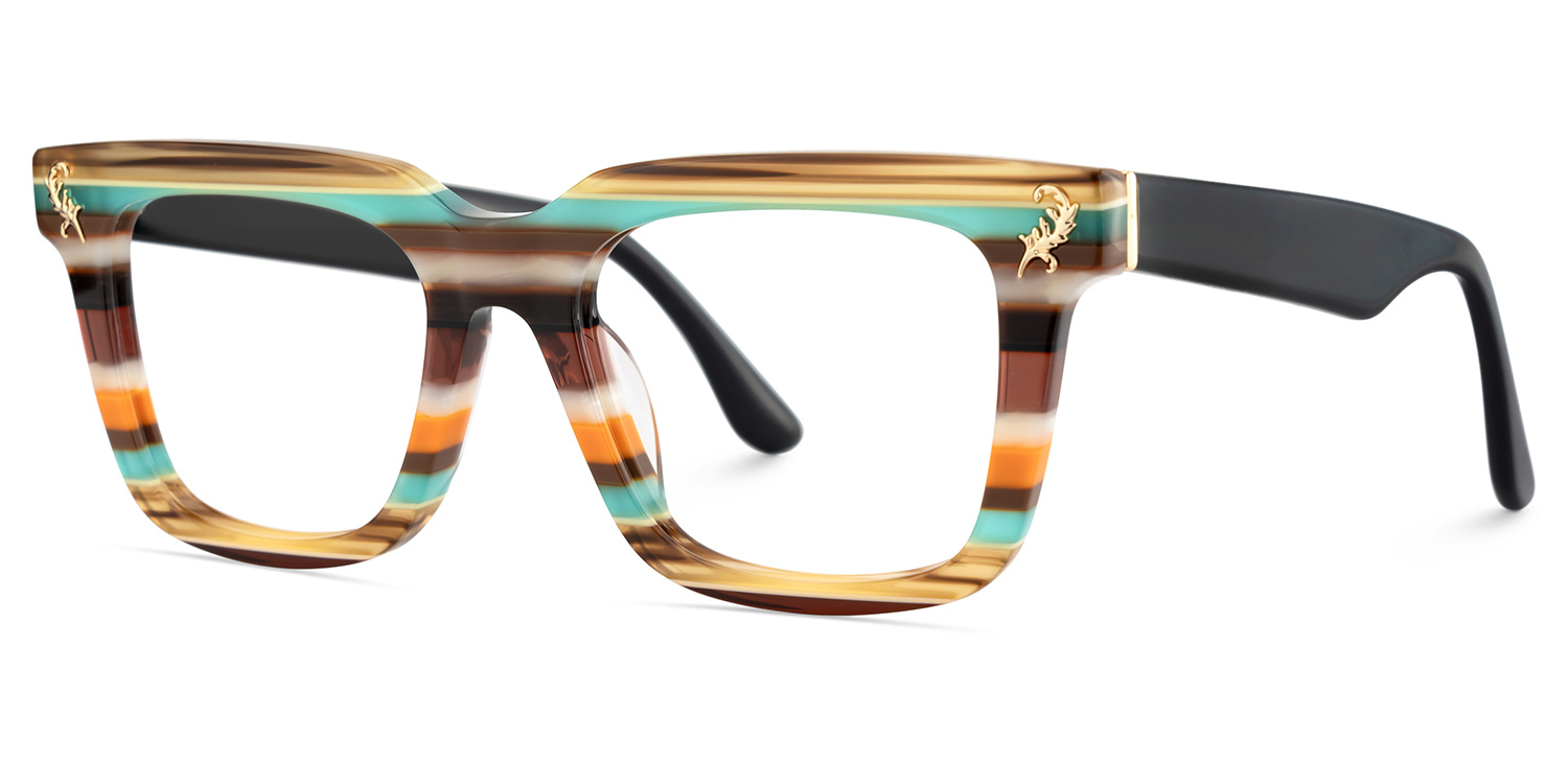 Lauffer Rectangle Multicolor Glasses3