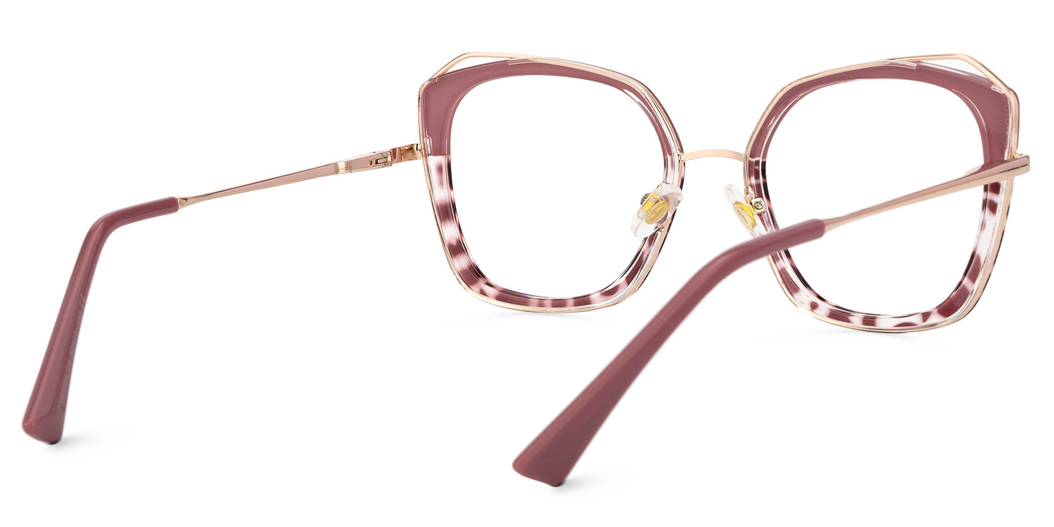 Bilal Square Red Frame Glasses | ZEELOOL Canada3