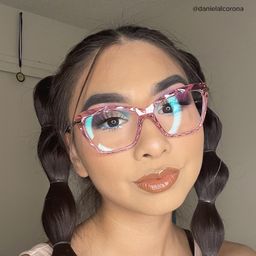 Juliet Pink Rectangle Glasses10