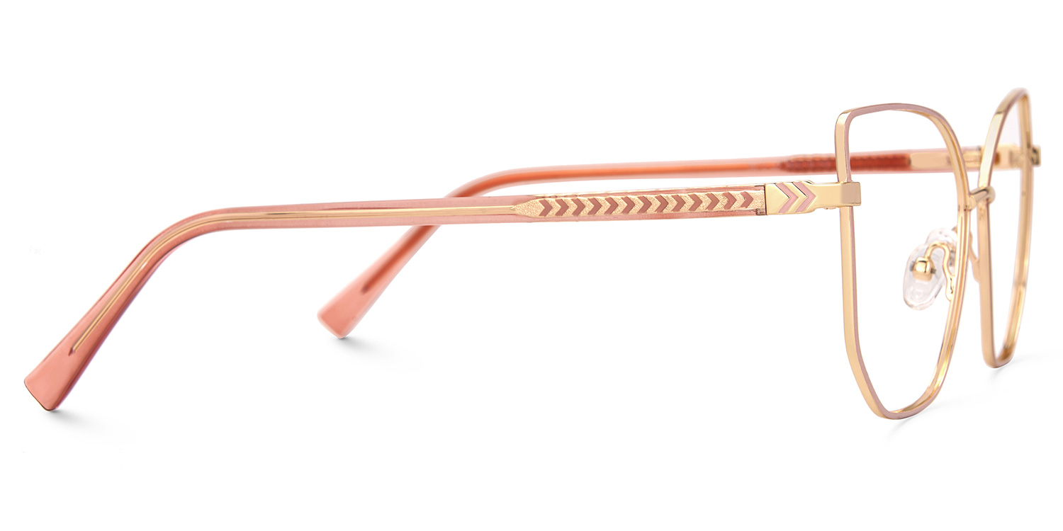 Sabita Geometric Matte Pink Glasses2