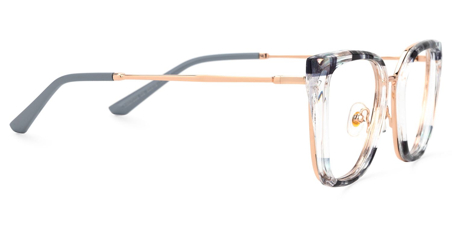 Martins TR90 Rectangle Blue Frame Glasses | ZEELOOL Canada2