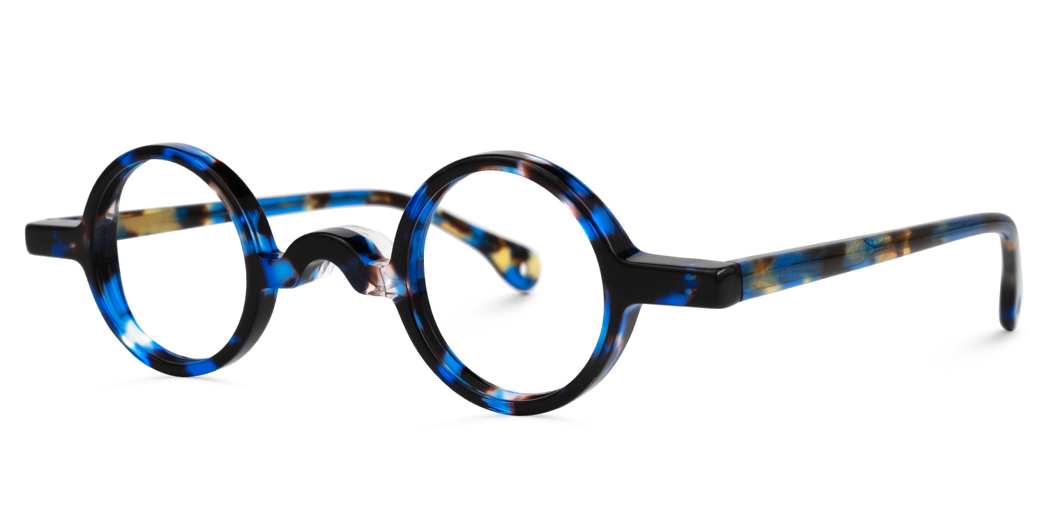 Round Truitt Blue-Tortoise Glasses on sale -Zeelool Glasses1