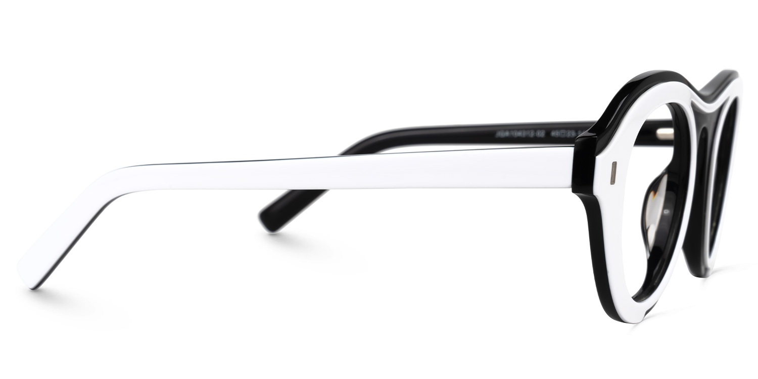 Milan Round White Glasses2