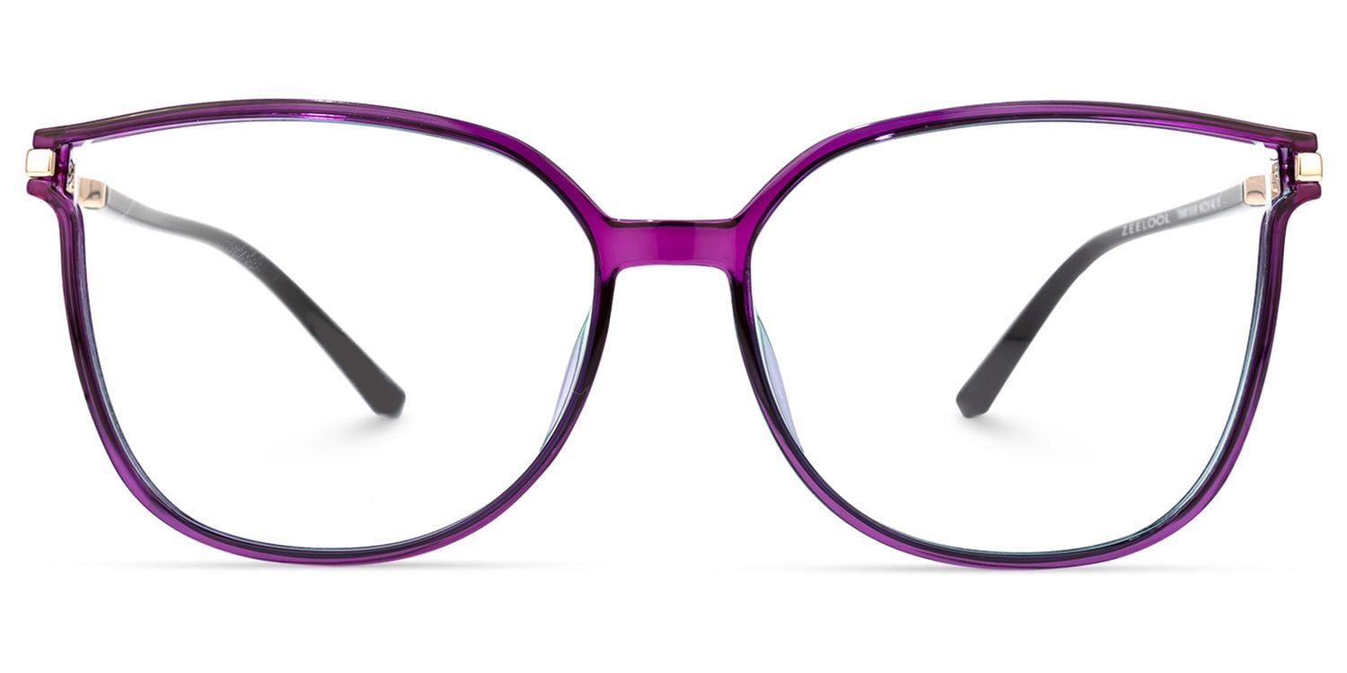 Rodz Square Purple Frame Glasses | Zeelool1