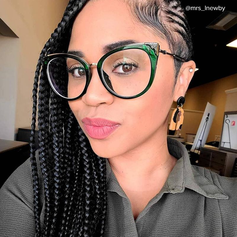 Dalton Cat Eye Dark Green Frame Glasses | ZEELOOL Canada8