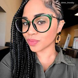 Dalton Cat Eye Dark Green Glasses8