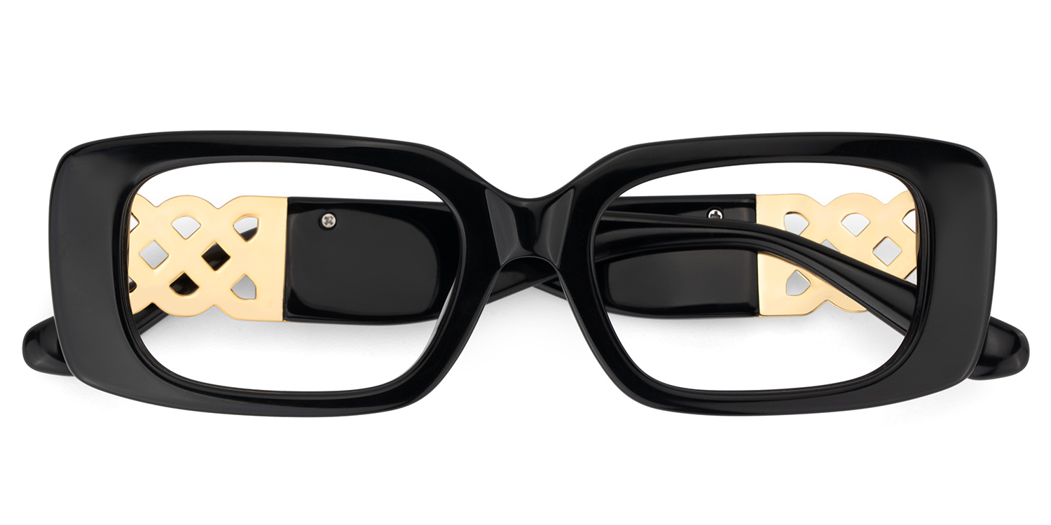 Jonas Rectangle Black Glasses2