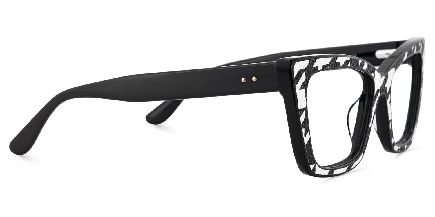 Black White Frame Glasses - Mcnatt on Sale | ZEELOOL Canada5