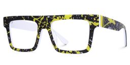 Daciana Rectangle Black Glasses1