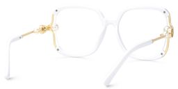 Jeania Square White Glasses3