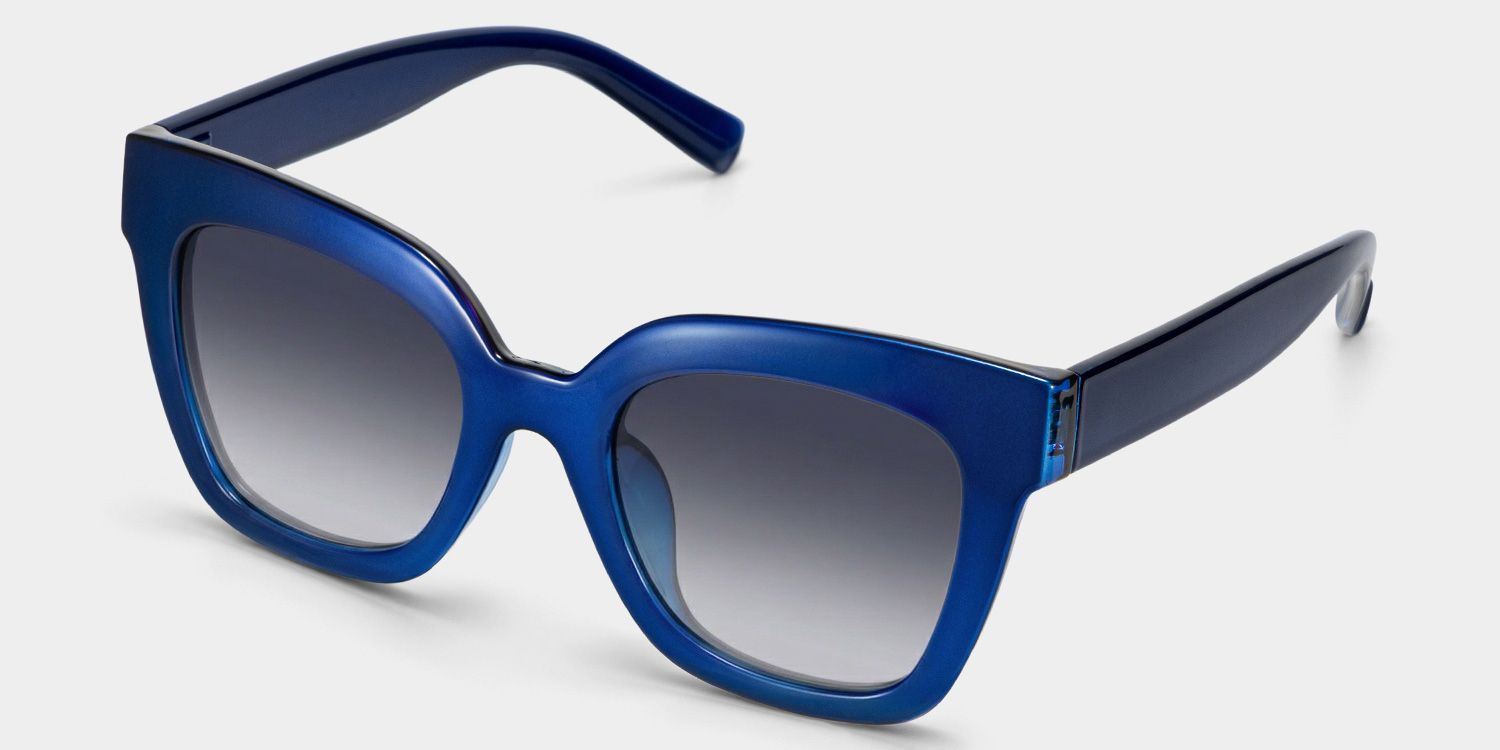 Malcolm Square Blue Sunglasses for Women & Men | ZEELOOL CA2