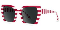 Pavia Butterfly Red Striped Glasses1