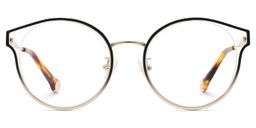 Yaselie Cateye Black Gold Glasses0