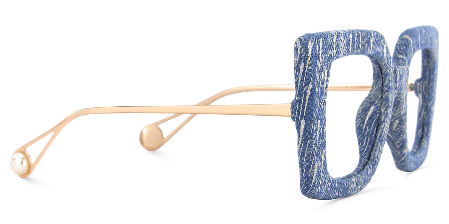 Latanya Denim Navy Blue Glitter Glasses4