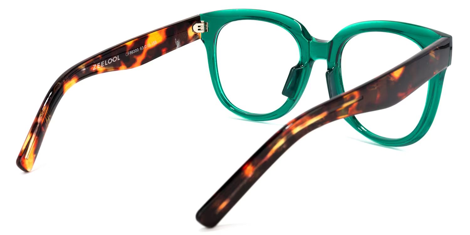 Harrell Square Dark-Green Eyeglasses | Zeelool6