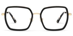 Fiona Black Square Glasses0