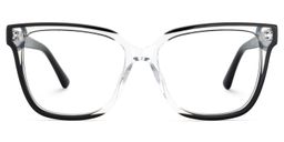 Benguie Square Black Clear Glasses1