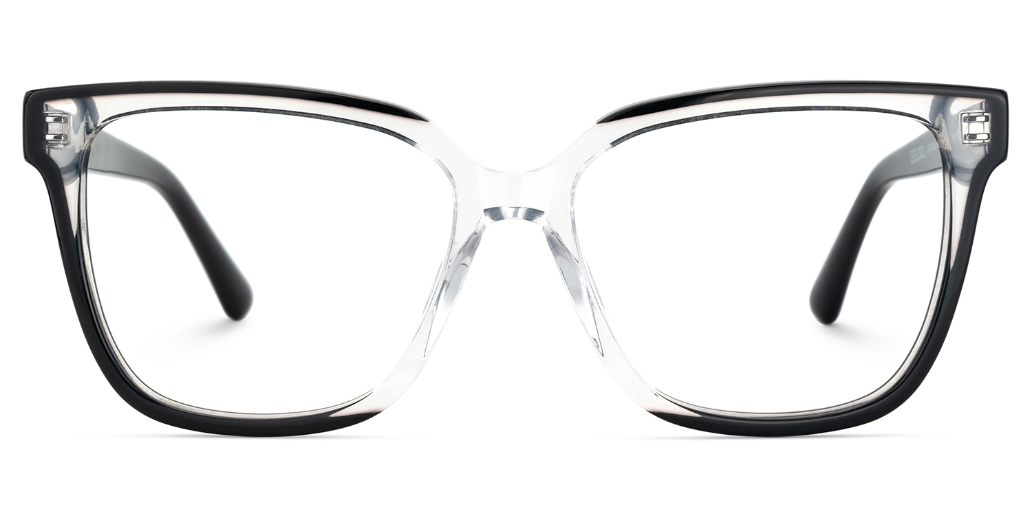 Benguie Black Crystal Square Shape Eyeglasses | ZEELOOL Canada1