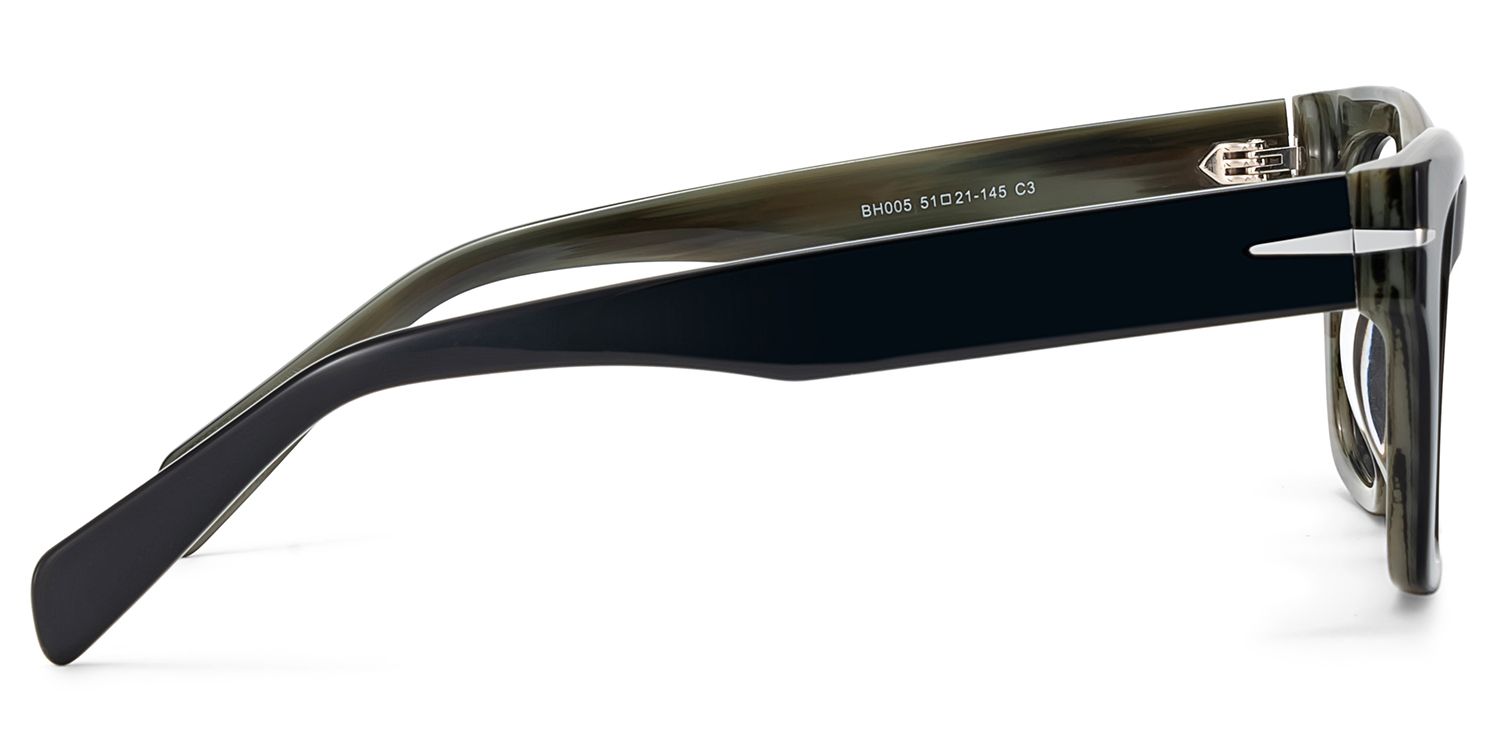 Renzo Black Rectangle Sunglasses to Frame Your Face | ZEELOOL CA3
